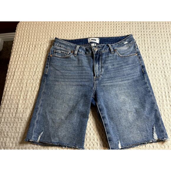 PAIGE Jax Knee Cutoff Shorts, Size 26 - Picture 1 of 4